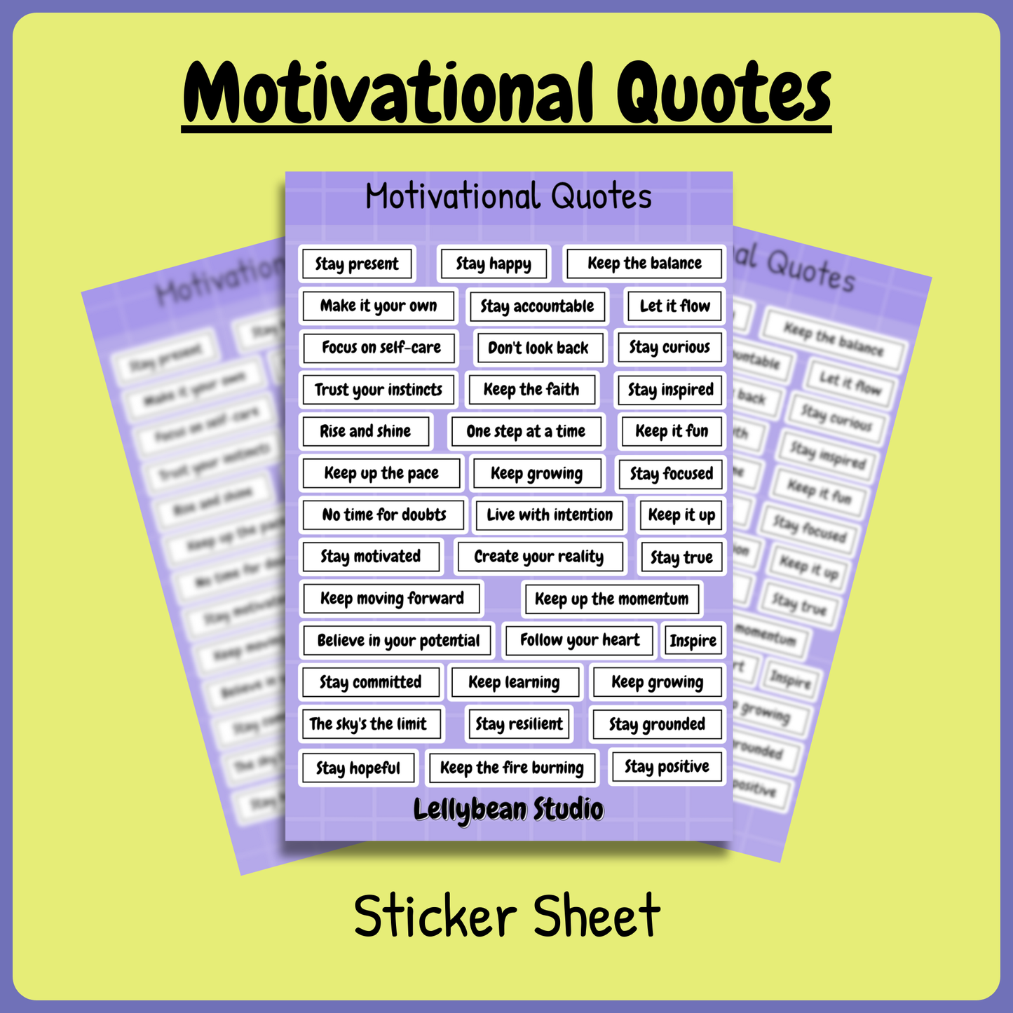 Motivational Quotes - Sticker Sheet