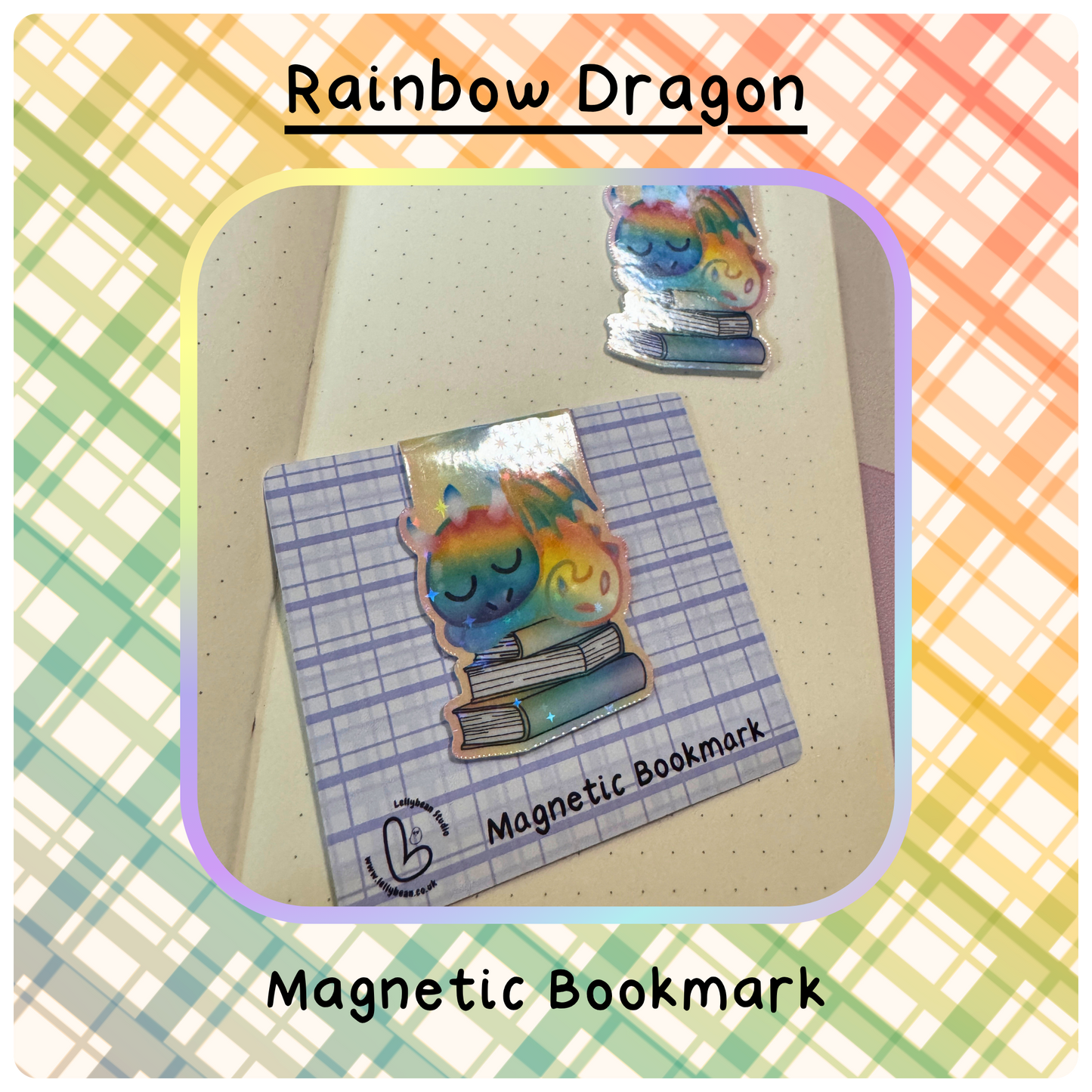 Magnetic Bookmark - Rainbow Dragon