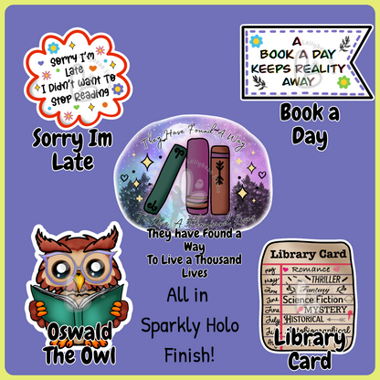 Book Lovers Collection - Die Cut Stickers