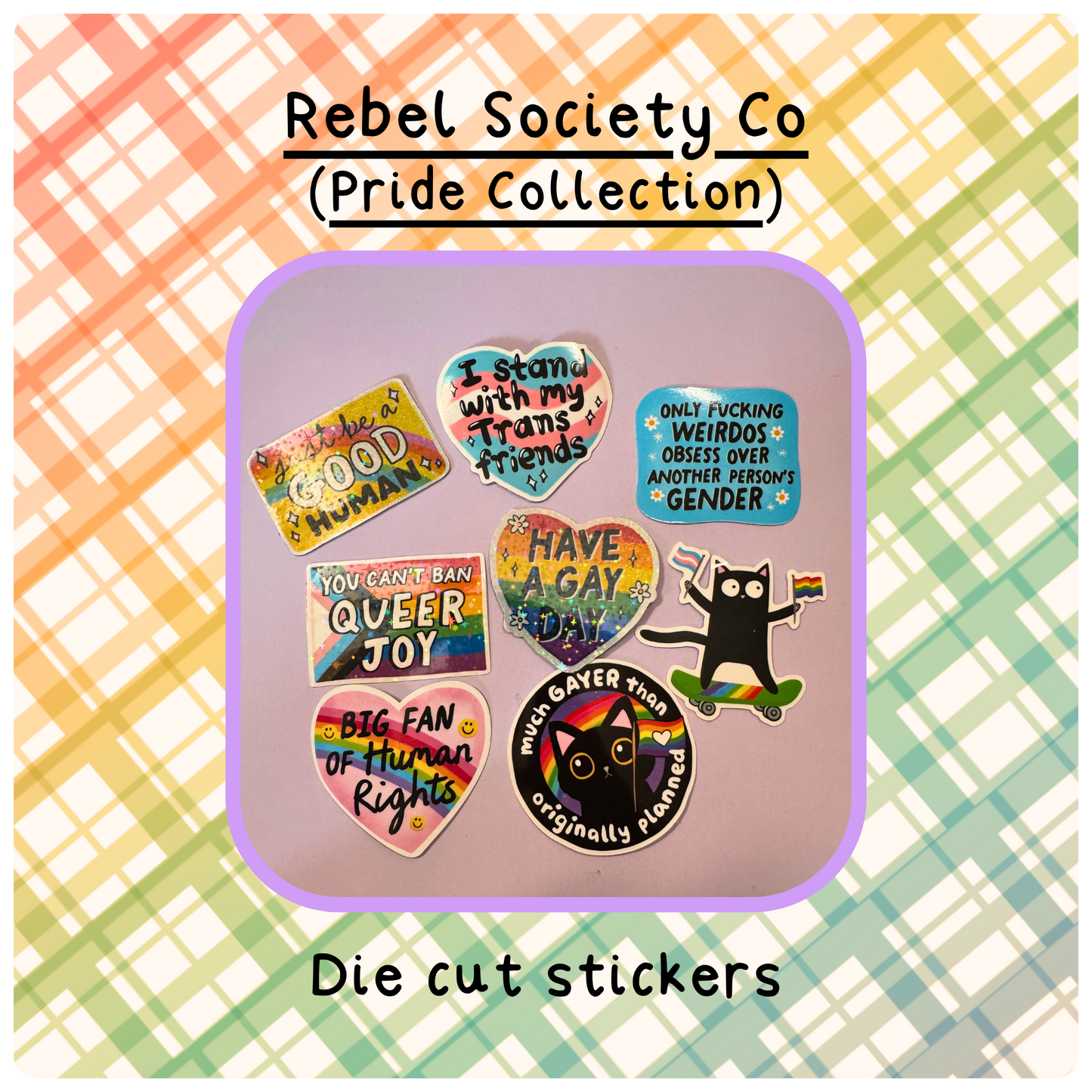 Rebel Society Co (Pride)  - Die Cut Stickers