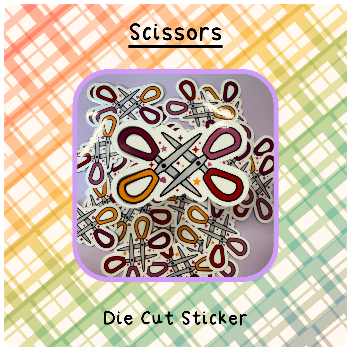 Scissors  - Die Cut Sticker