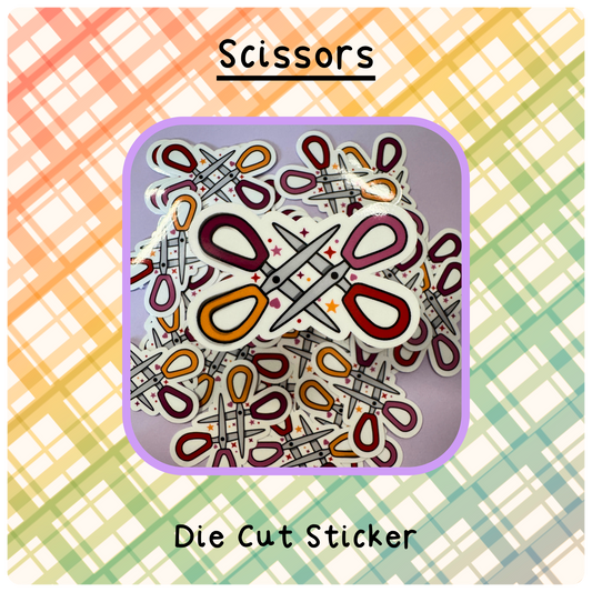Scissors  - Die Cut Sticker