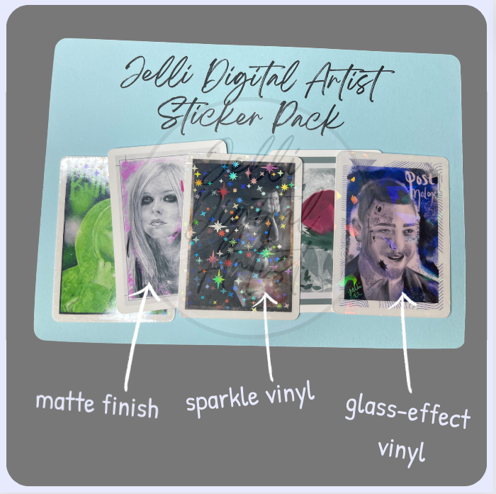 Jelli Digital Artist Mystery Mini Vinyl Sticker Packs – Lellybean Studio