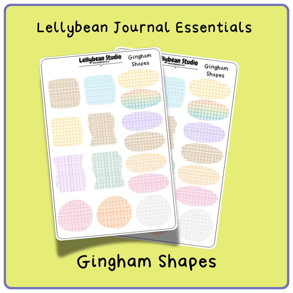 Lellybean Journal Essentials - Gingham Shapes