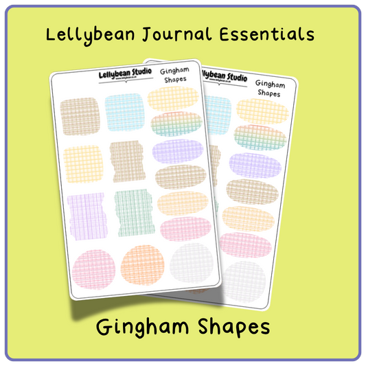 Lellybean Journal Essentials - Gingham Shapes