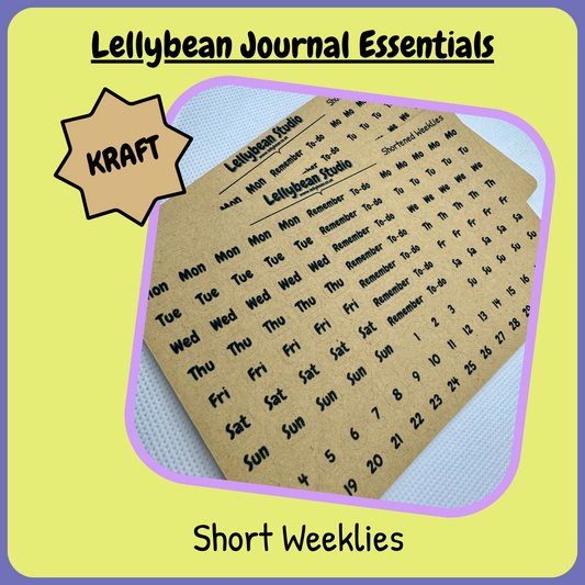 Lellybean Journal Essentials - Shortened Weeks KRAFT
