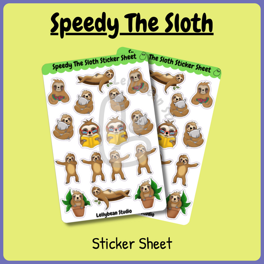 Speedy the Sloth - Sticker Sheet