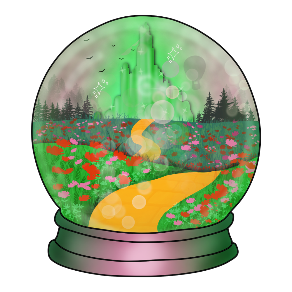 Green Cities And Pink Bubbles - Die Cut Stickers