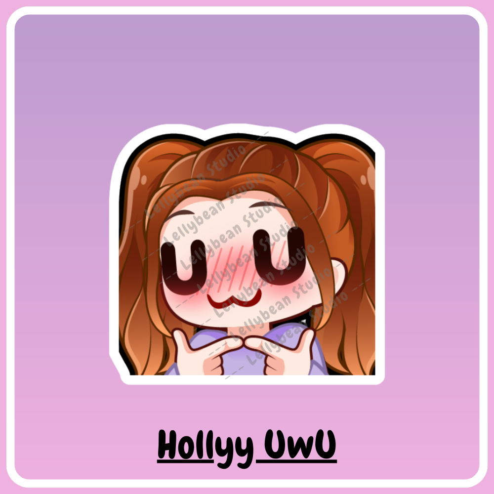 Hollyy UwU Die Cut Sticker