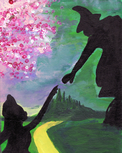 Green Cities And Pink Bubbles - Die Cut Stickers