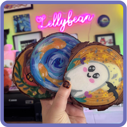 Painted Wooden Slices