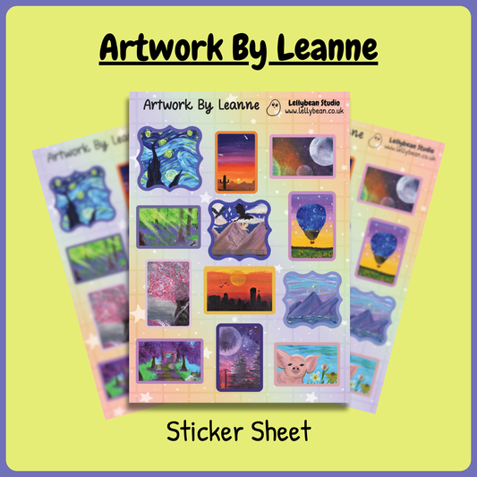 Artwork by Leanne - Sticker Sheet