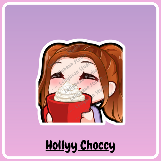 Hollyy Choccy Die Cut Sticker