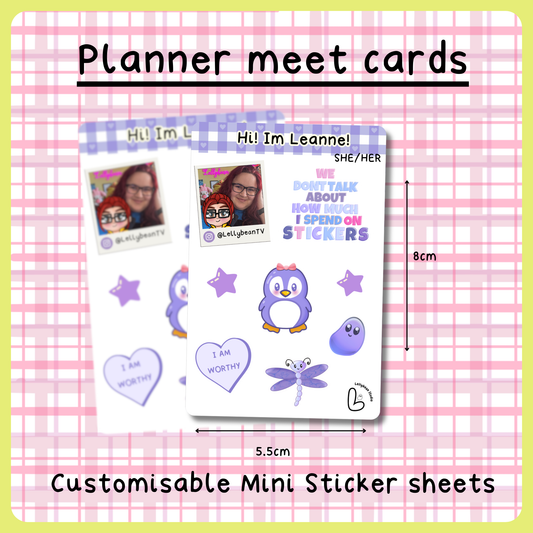 Planner Meet Up Cards