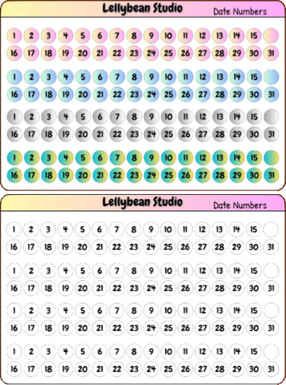 Lellybean Journal Essentials - Numbers