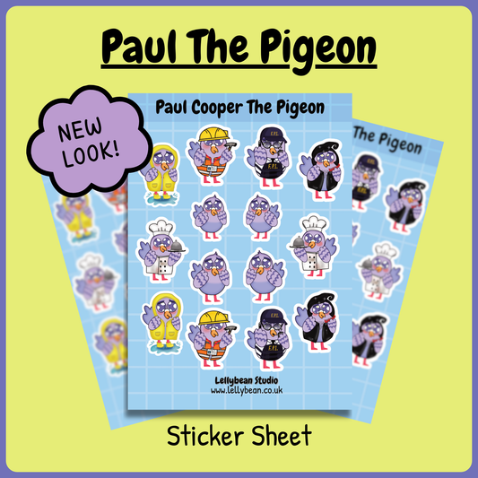 Paul Cooper The Pigeon - Sticker Sheets