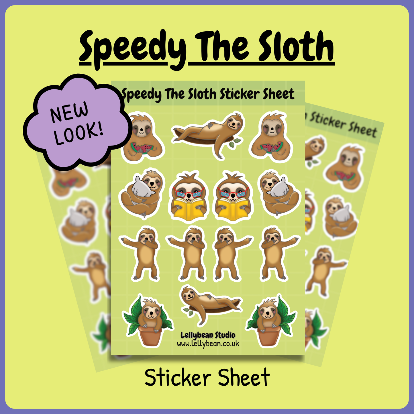 Speedy the Sloth - Sticker Sheet