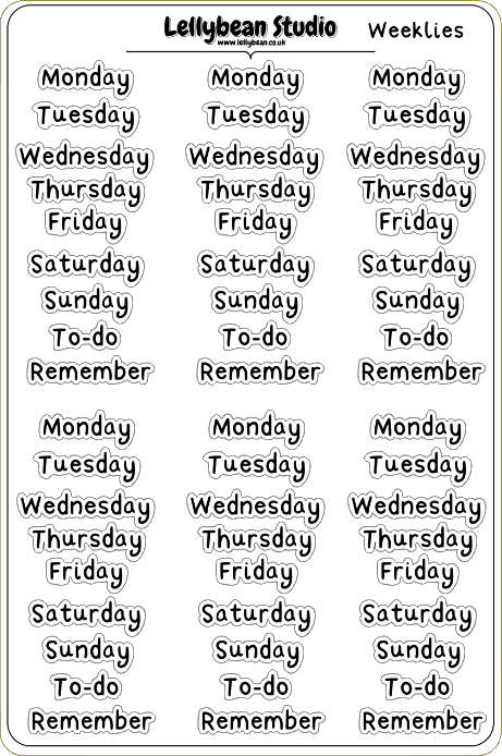 Journal Labels - Foil Sticker Sheets